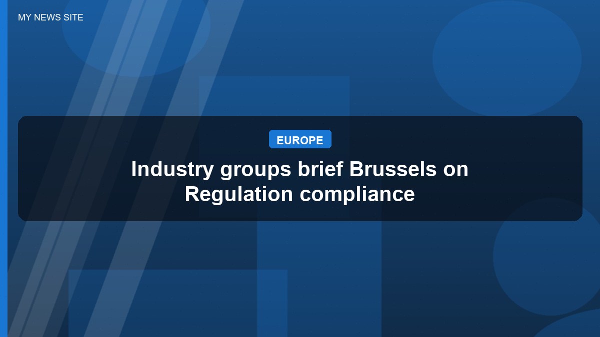 Industry groups brief Brussels on Regulation compliance