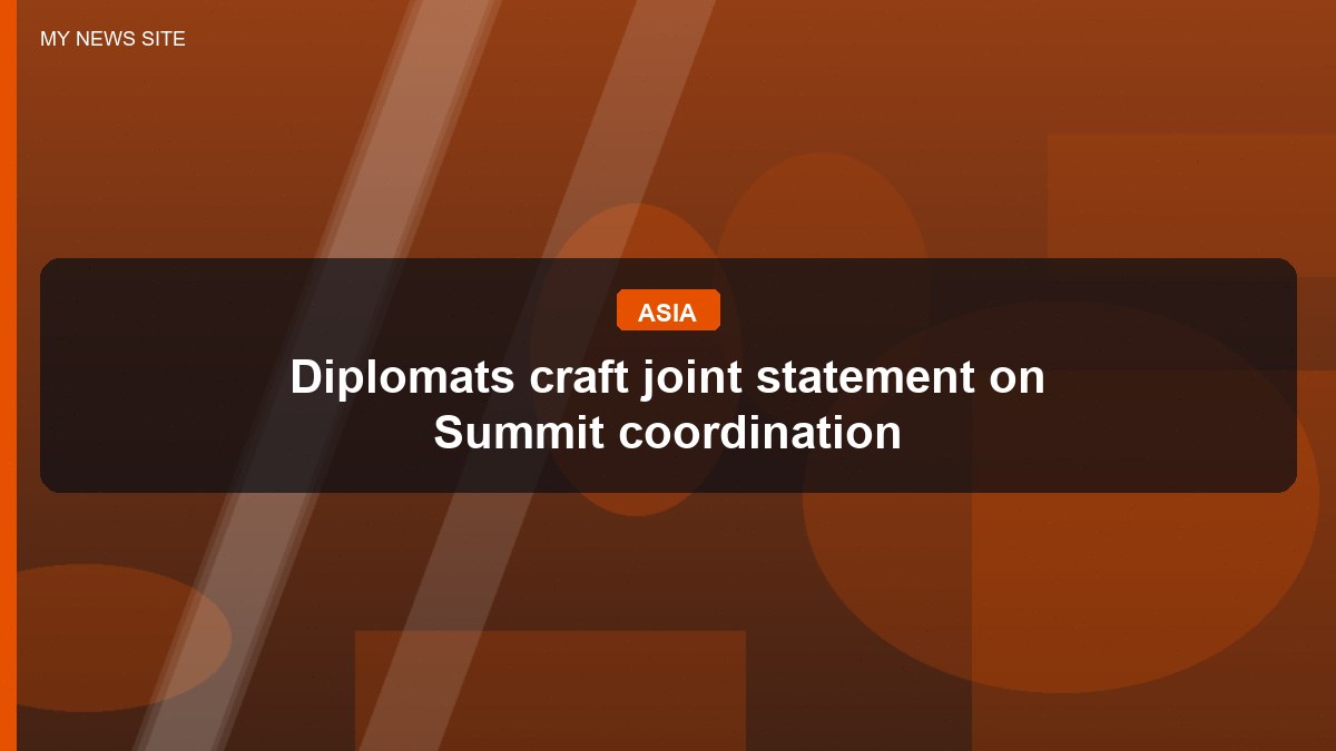 Diplomats craft joint statement on Summit coordination