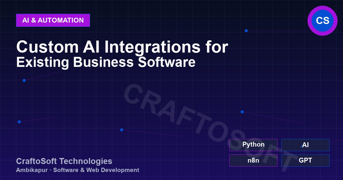 Custom AI Integrations for Existing Business Software