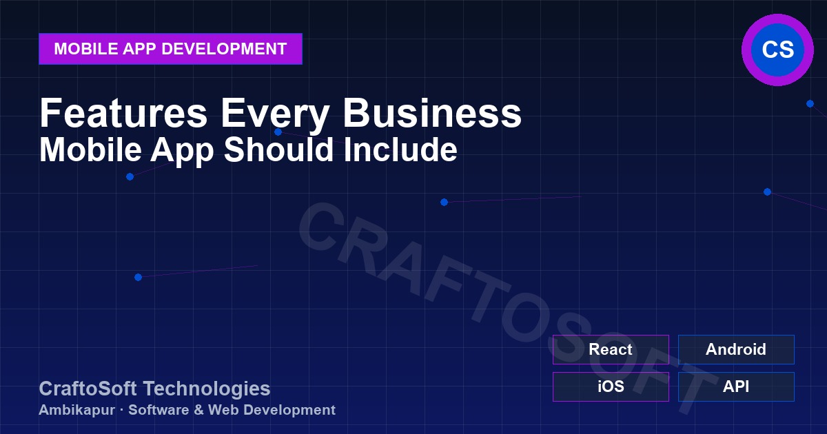 Features Every Business Mobile App Should Include