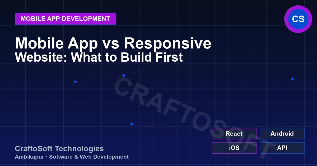 Mobile App vs Responsive Website: What to Build First